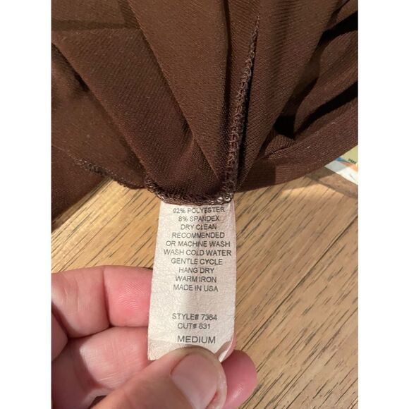 Design Works V-neck Brown Boho Blouse Size Medium - Picture 10 of 12
